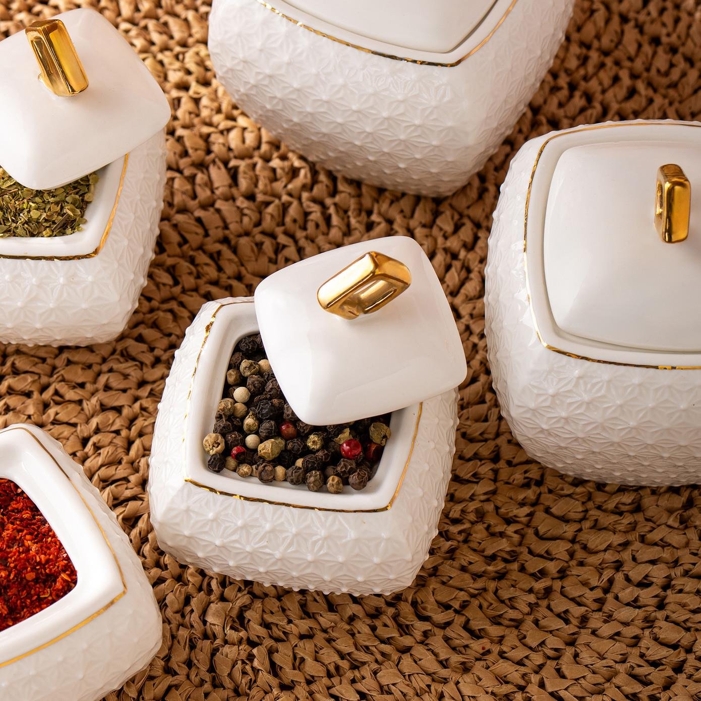 Emsan Flower 5li Baharat Takımı