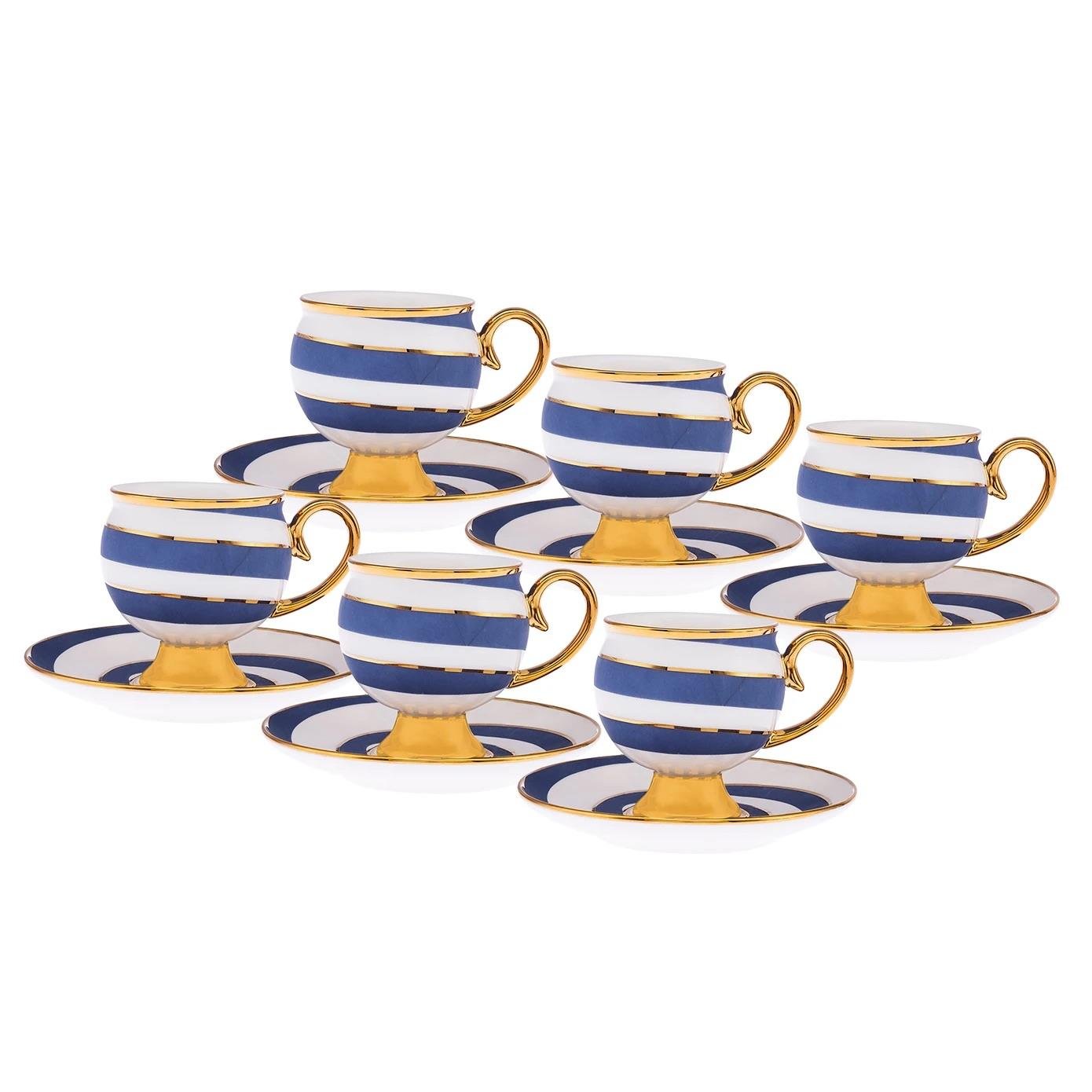 Emsan İstanbul Porselen Efsun 6 Kişilik Kahve Fincan Takımı 90 ml