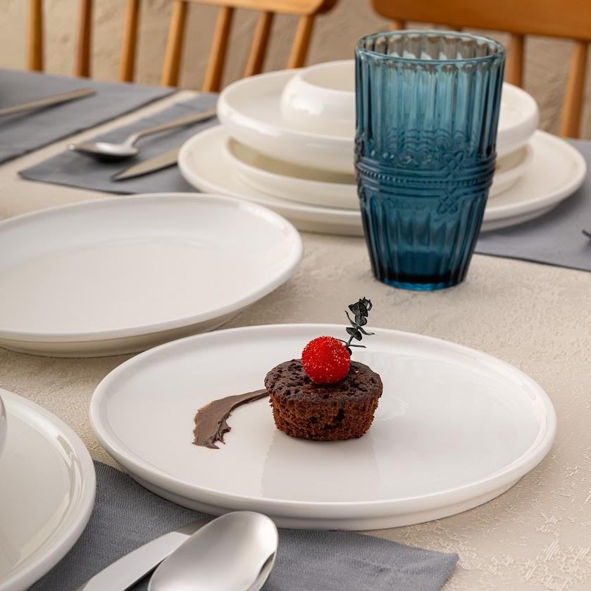 Emsan İstanbul Porselen Kınalıada Beyaz 53 Parça 6 Kişilik Yemek Takımı