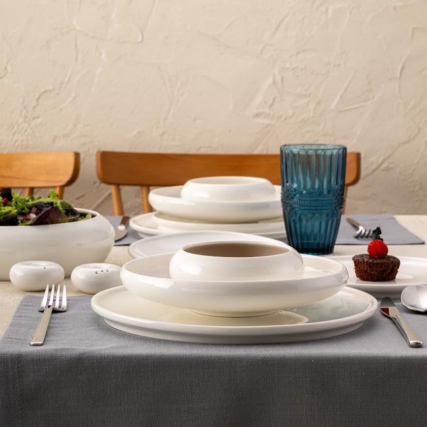 Emsan İstanbul Porselen Kınalıada Beyaz 53 Parça 6 Kişilik Yemek Takımı