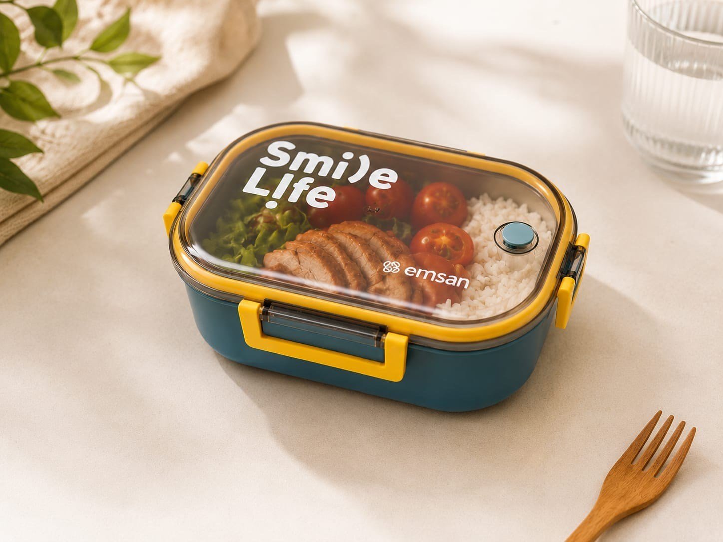 EMSAN LUNCH BOX SMILE LIFE BLUE