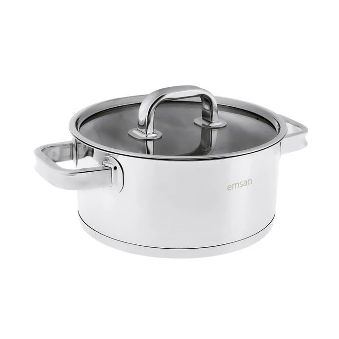 Emsan Mimosa 8 Parça Çelik Tencere Seti