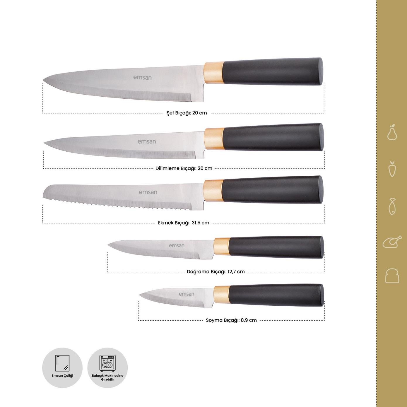Emsan Multi 6 Parça Bıçak Seti