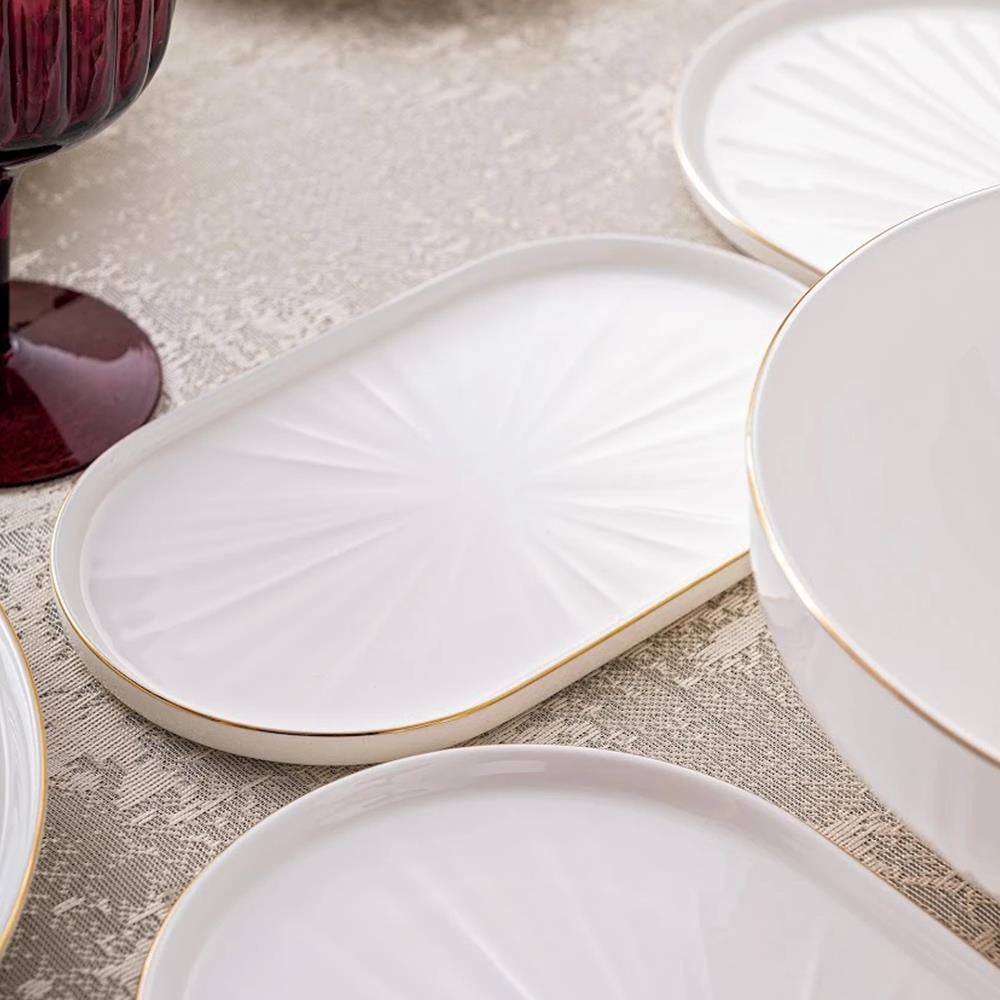 Emsan Sirius Gold Fine Bone 59 Parça 12 Kişilik Yemek Takımı