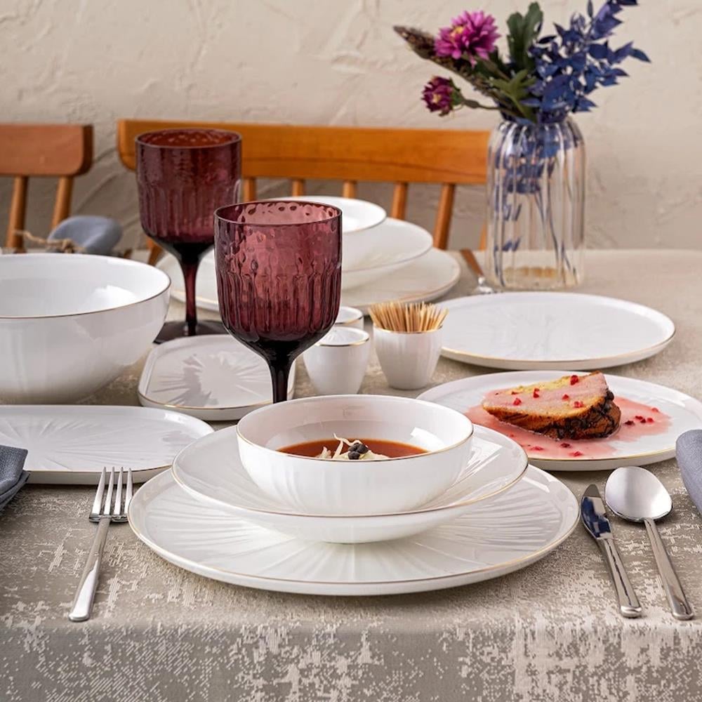 Emsan Sirius Gold Fine Bone 59 Parça 12 Kişilik Yemek Takımı