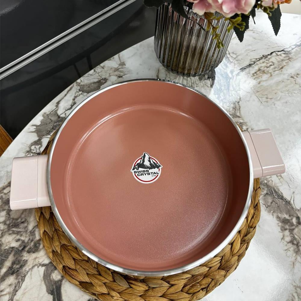 Emsan Swiss Crystal Karnıyarık Tencere 26 cm Pembe