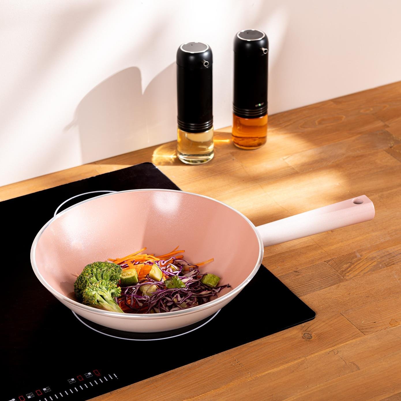 Emsan Swiss Crystal Pembe 28 cm Wok Tava