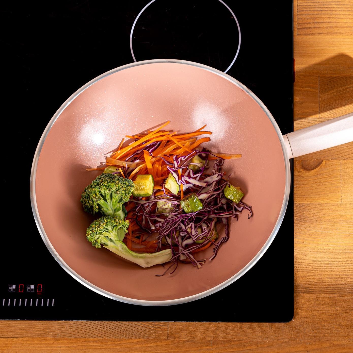 Emsan Swiss Crystal Pembe 28 cm Wok Tava