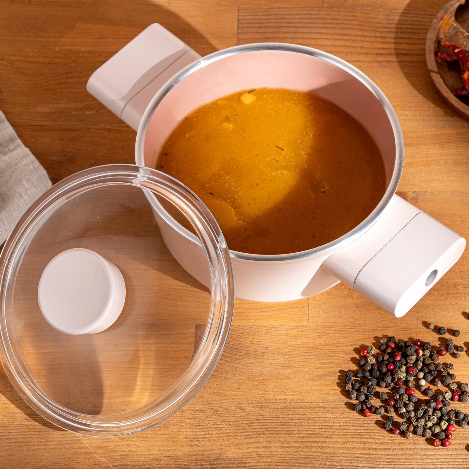 Emsan Swiss Cystal Derin Tencere 16 CM Pembe