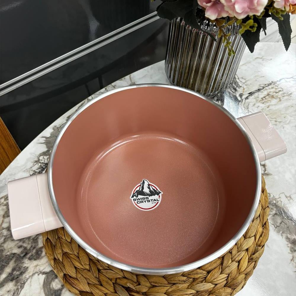 Emsan Swiss Cystal Derin Tencere 20 CM Pembe