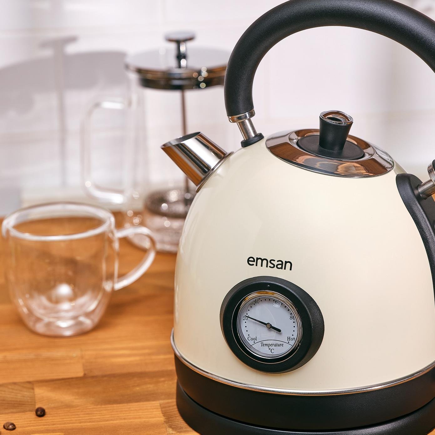 Emsan Turtle Kettle Krem