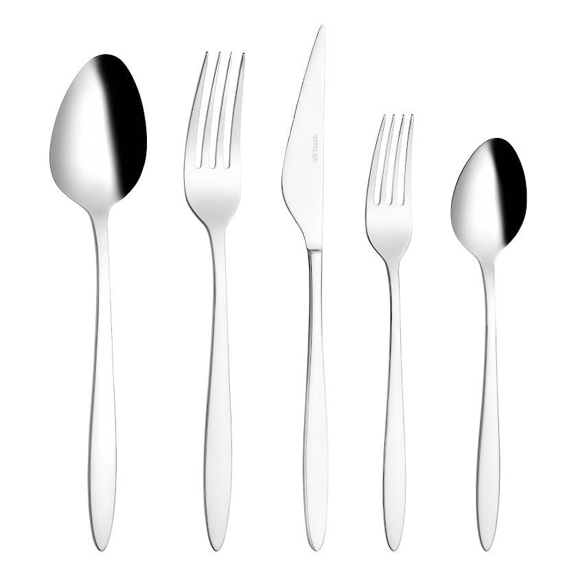 Emsan Yakamoz 24 Parça 6 Kişilik Kutulu Çatal Kaşık Bıçak Takımı