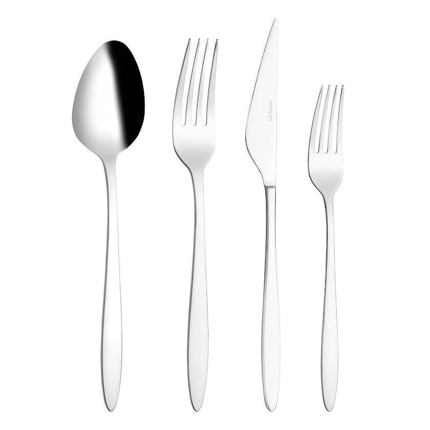 Emsan Yakamoz 24 Parça 6 Kişilik Kutulu Çatal Kaşık Bıçak Takımı