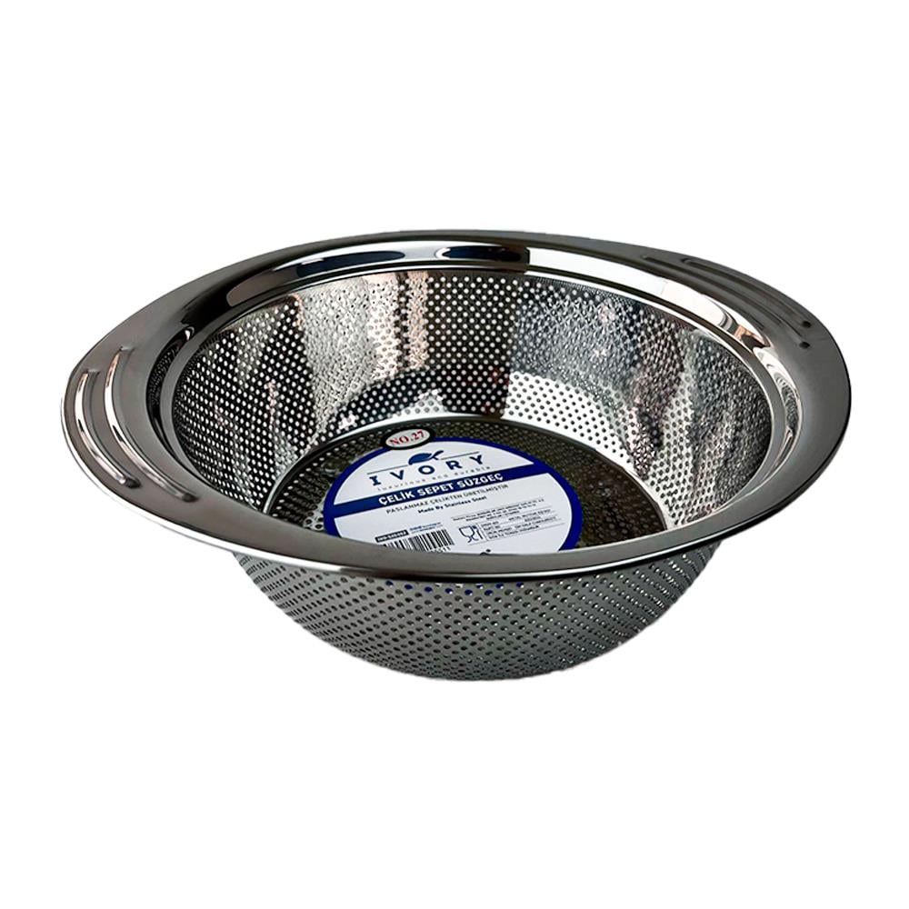 İvory Çelik Sepet Süzgeç 25 cm
