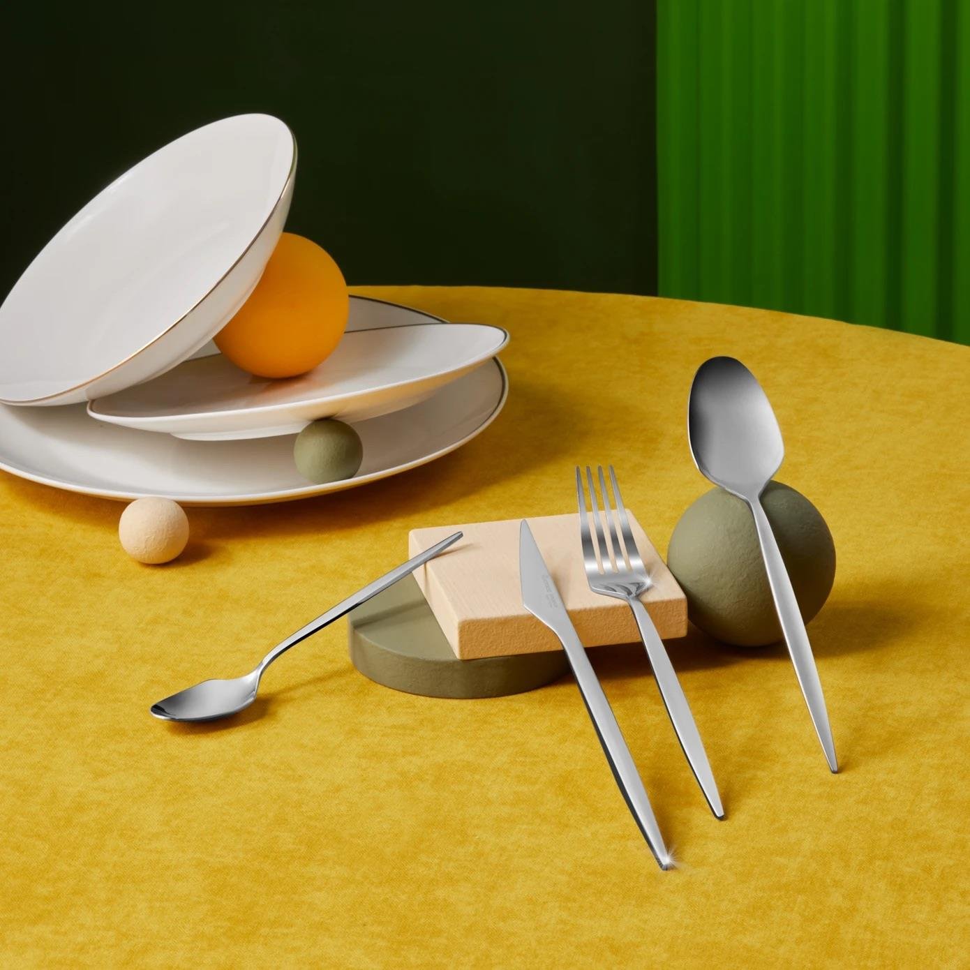 Karaca 316 Elegance Thor Platin 12 Kişilik 84 Parça Çatal Kaşık Bıçak Takımı