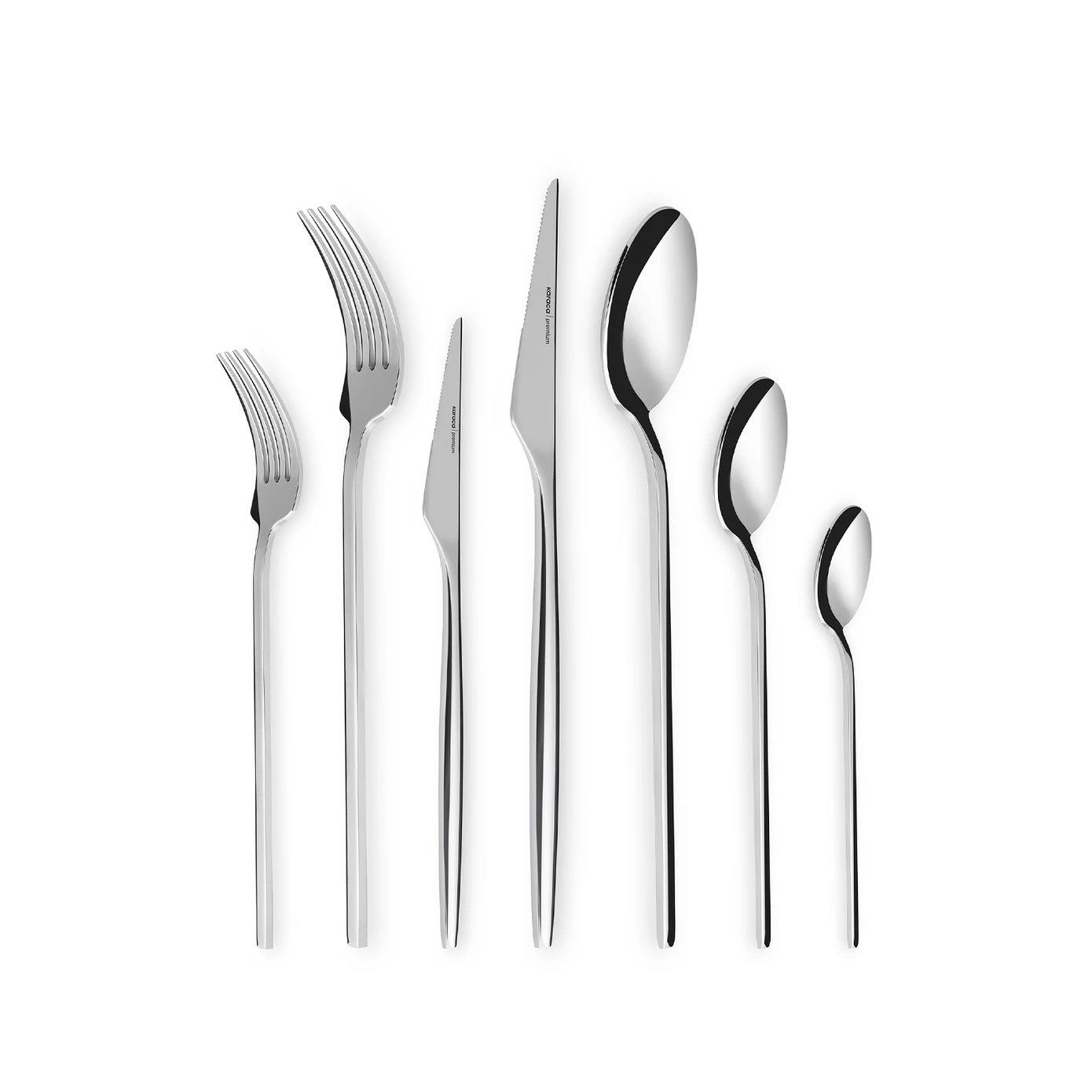 Karaca 316 Premium Look Platin 12 Kişilik 84 Parça Çatal Kaşık Bıçak Takımı