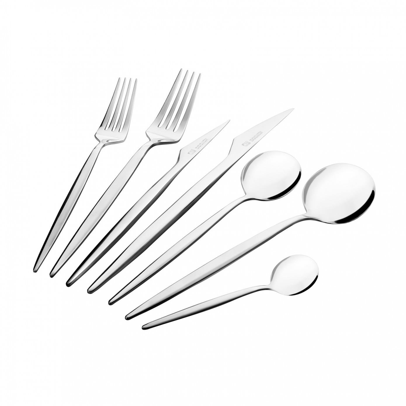 Karaca 50. Yıl İmza Koleksiyonu Elegance Thor Platin 84 Parça 12 Kişilik Çatal Kaşık Bıçak Takımı