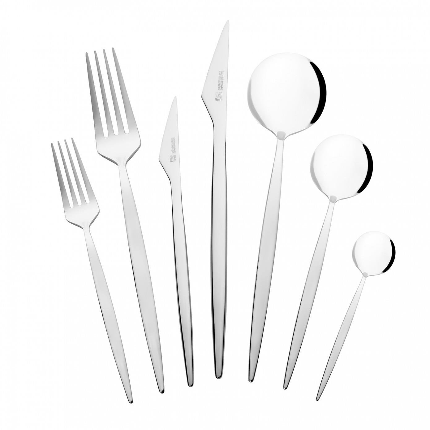 Karaca 50. Yıl İmza Koleksiyonu Elegance Thor Platin 84 Parça 12 Kişilik Çatal Kaşık Bıçak Takımı