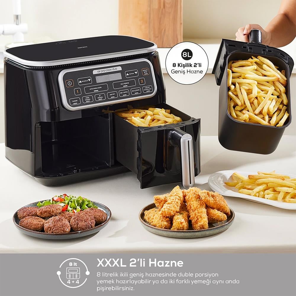 Karaca Air Pro Cook Duo Tandır XXXL Airfryer Rosegold 8L
