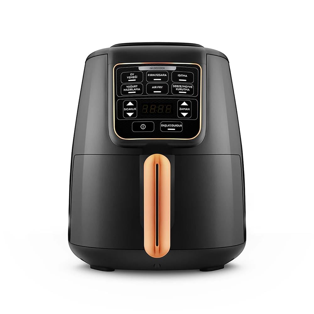 Karaca Air Pro Cook XL 2 in 1 Konuşan Airfryer Black Copper 4L