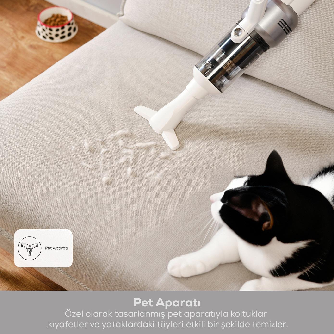 Karaca Aquaclean Pet 3in1 Islak ve Kuru Kablosuz Dikey Süpürge