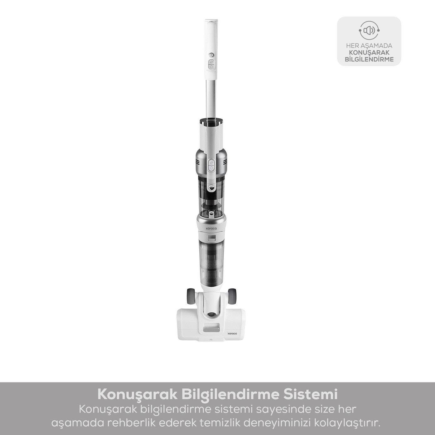 Karaca Aquaclean Pet 3in1 Islak ve Kuru Kablosuz Dikey Süpürge