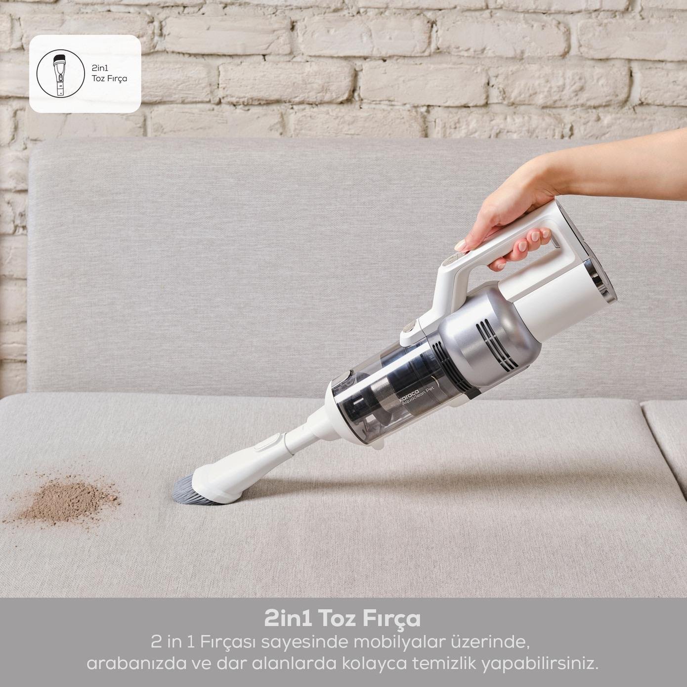 Karaca Aquaclean Pet 3in1 Islak ve Kuru Kablosuz Dikey Süpürge