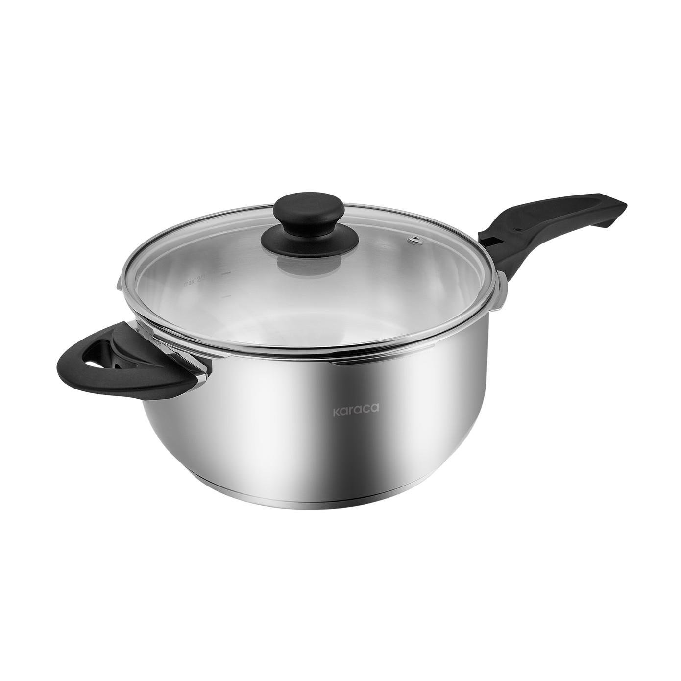 Karaca Astrid İndüksiyon Tabanlı Düdüklü Tencere Seti 4+6 Lt Black