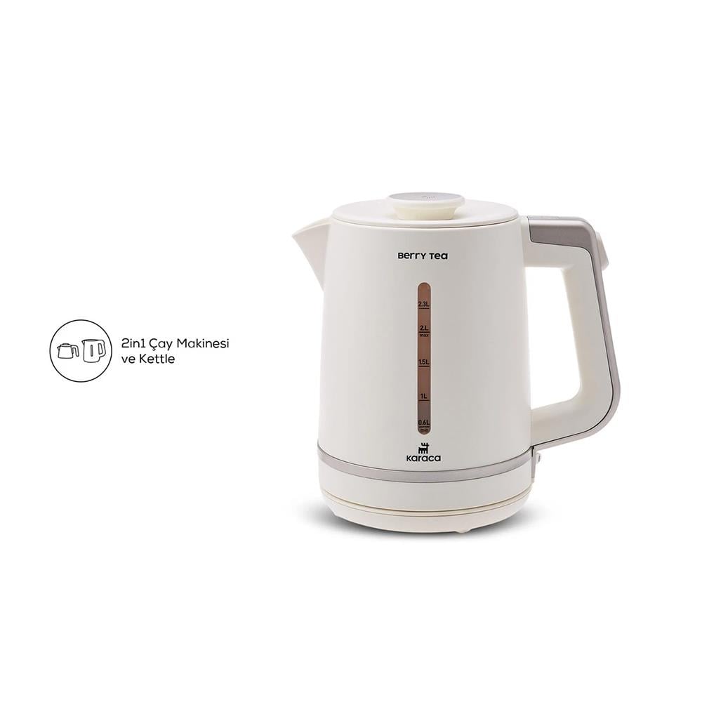 Karaca Berry Tea XL 2in1 Çelik Demlikli Çay Makinesi ve Kettle Mulberry