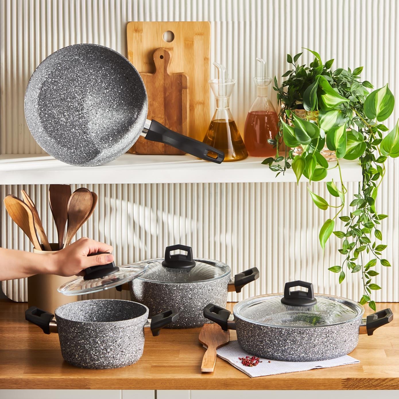 Karaca Biogranit Ayaz 7 Parça Tencere Seti