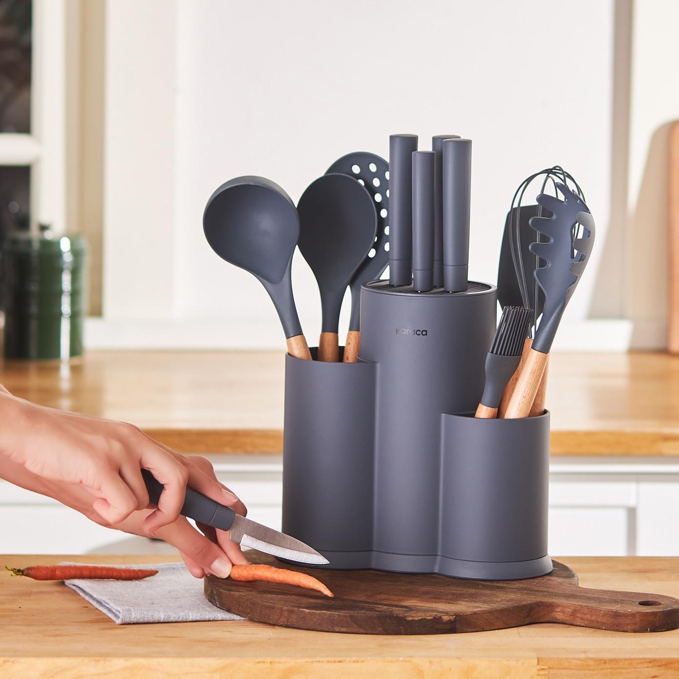 Karaca Burby 14 Parça Bıçak Seti Gri