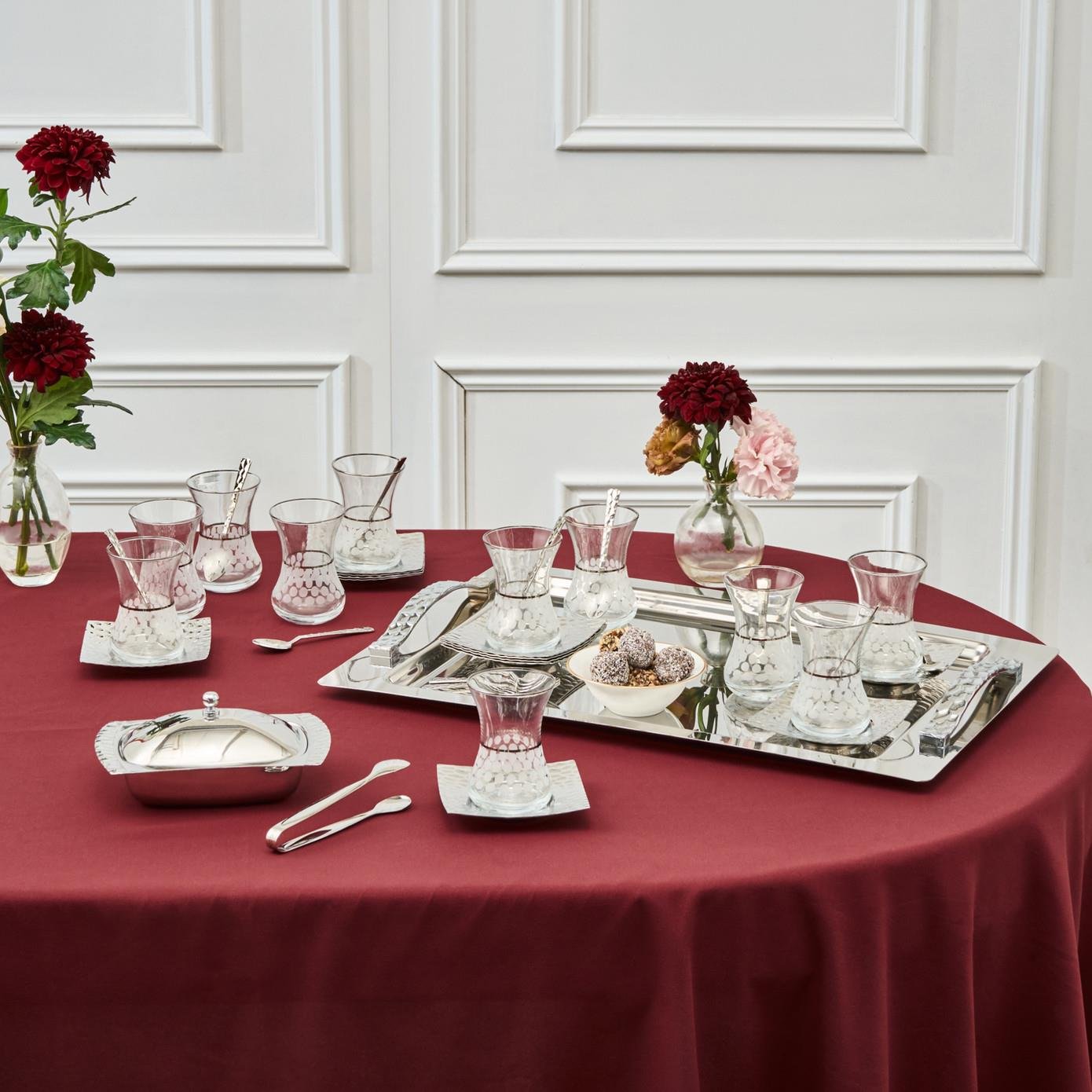 Karaca Cella Platin 40 Parça 12 Kişilik Çay Seti