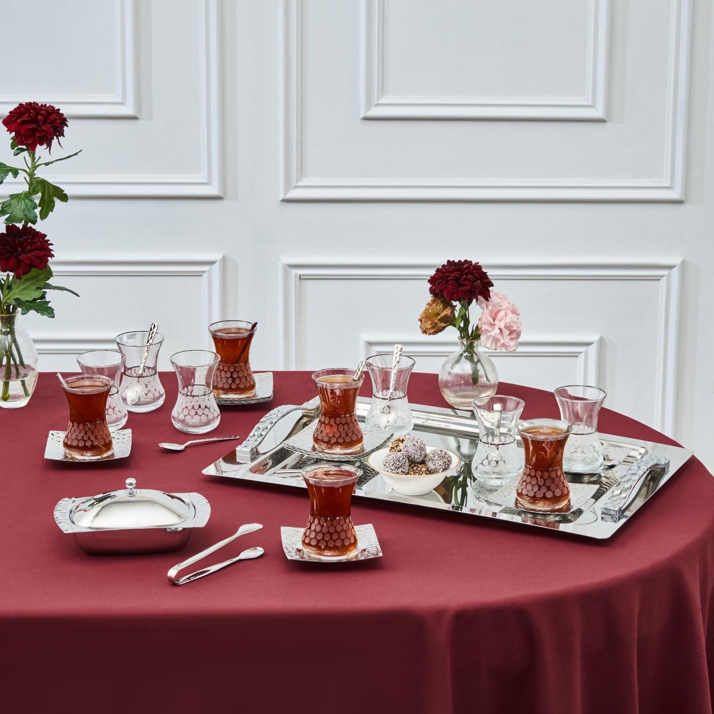 Karaca Cella Platin 40 Parça 12 Kişilik Çay Seti