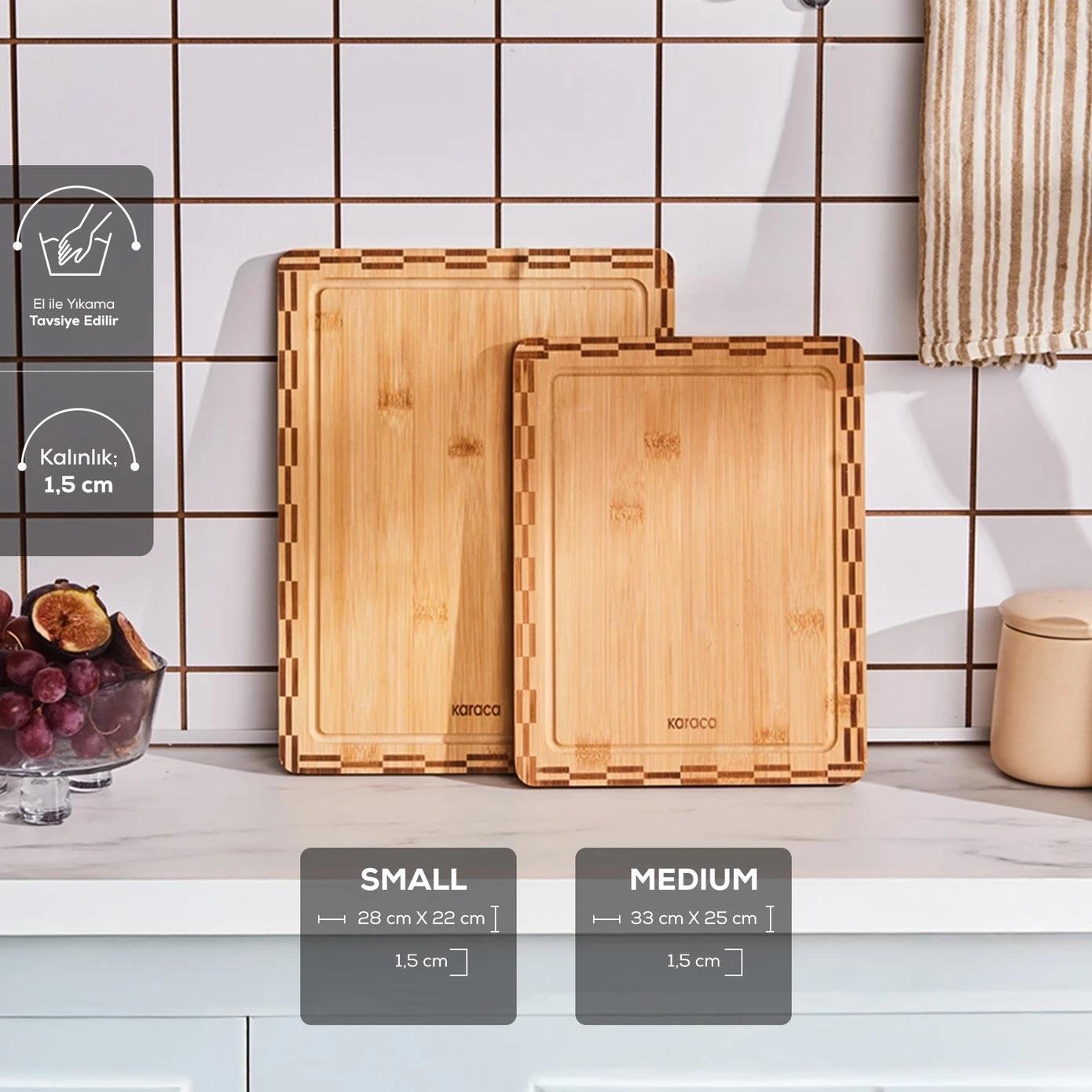 Karaca Çim 2li Kesme Tahtası