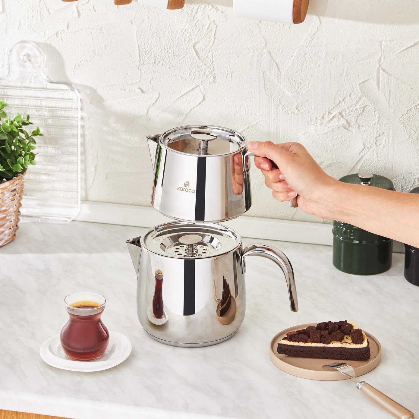 Karaca Curve Çaydanlık Takımı