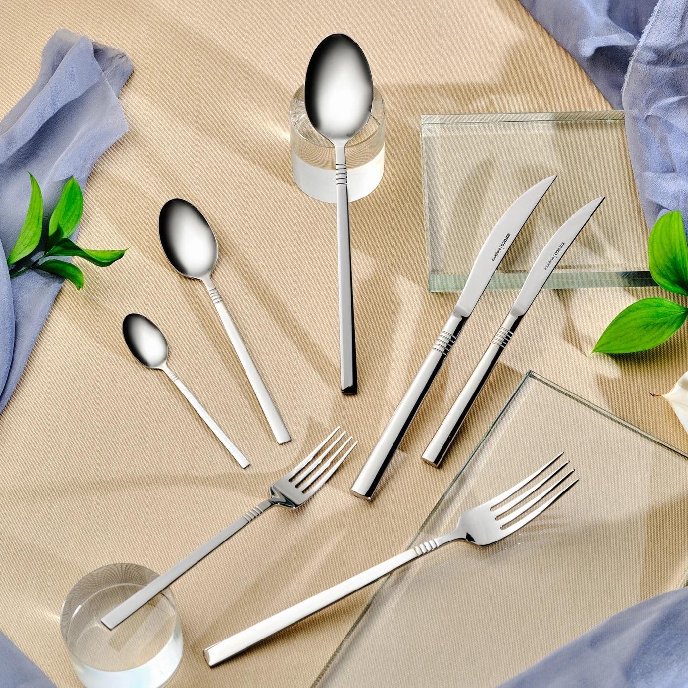 Karaca Elegance Nil V2 Platin 12 Kişilik 84 Parça Çatal Kaşık Bıçak Takımı