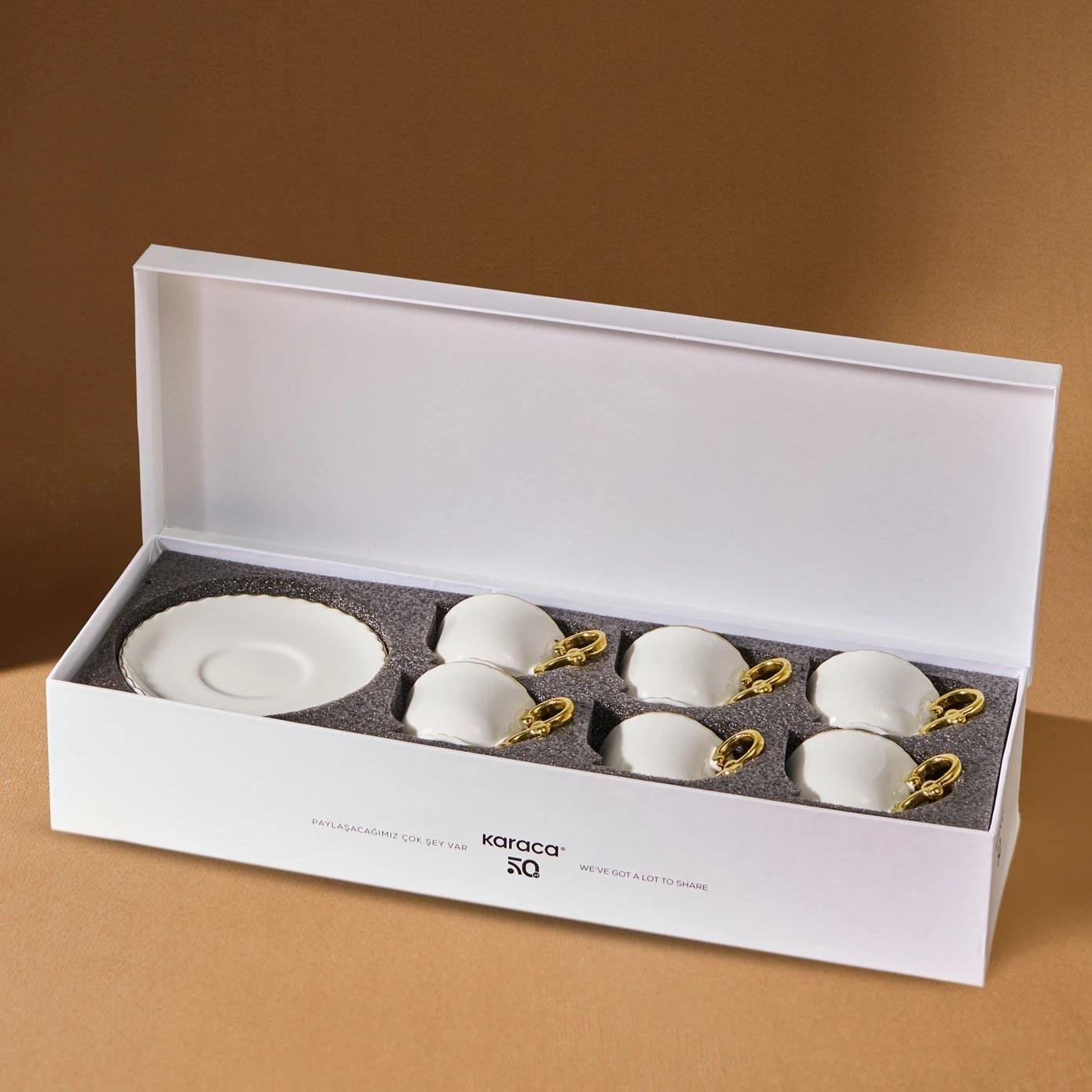 Karaca Elegant 6 Kişilik Kahve Fincan Takımı 80 ml