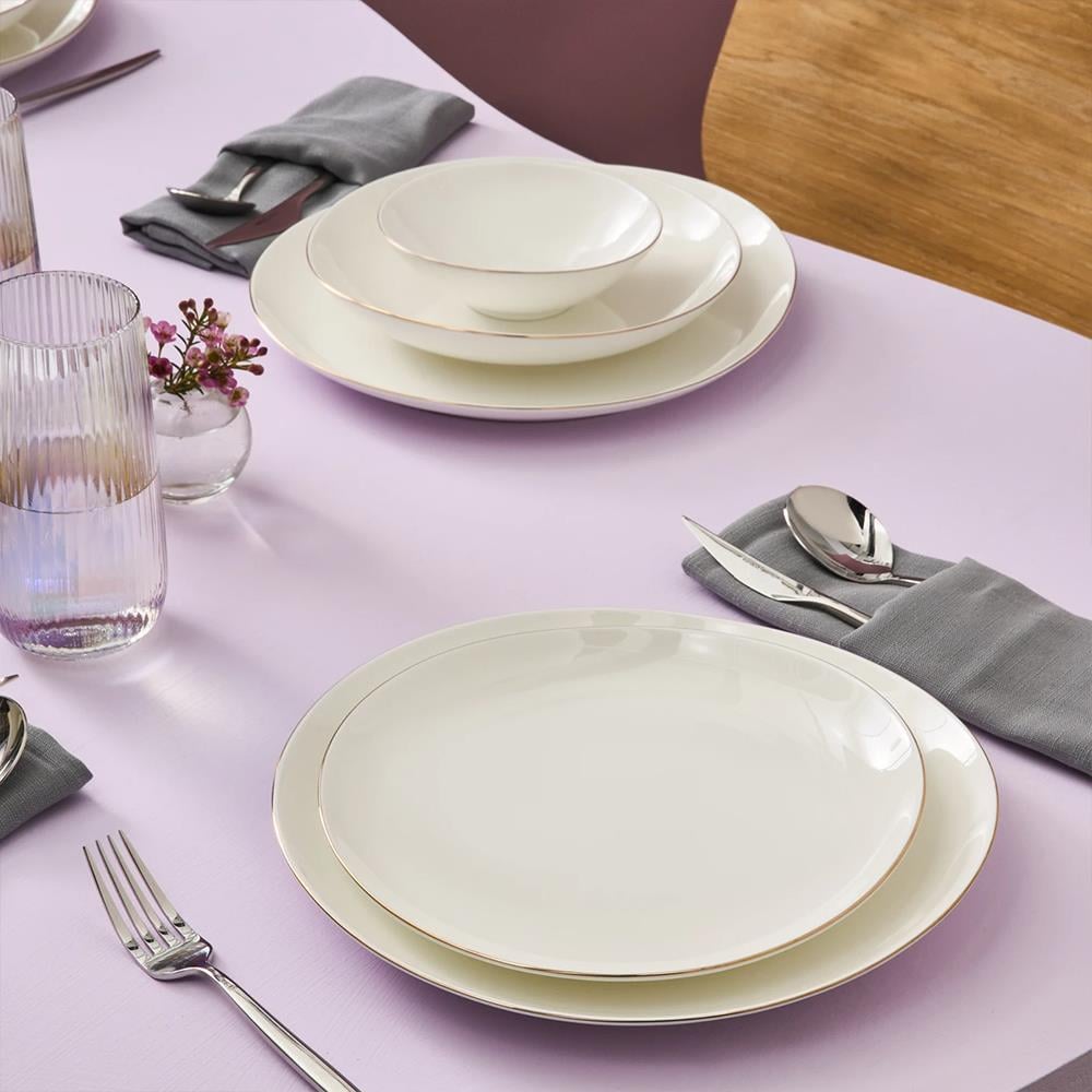 Karaca Fine Pearl Extra Wave 61 Parça 12 Kişilik Yemek Takımı