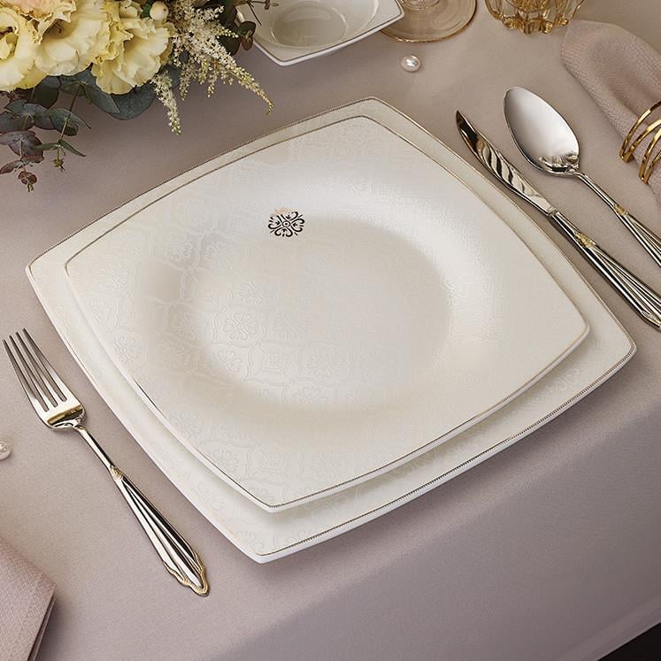 Karaca Fine Pearl Hailey 62 Parça 12 Kişilik Yemek Takımı