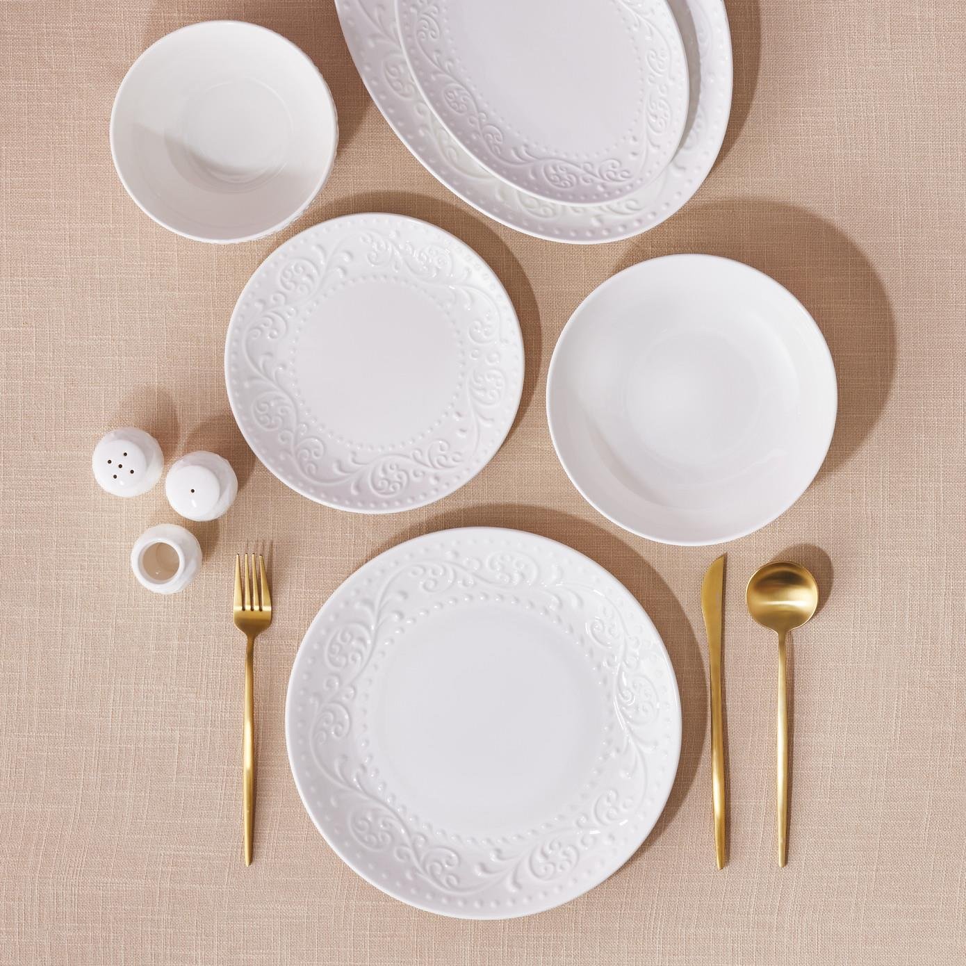 Karaca Forever Bone Even 56 Parça 12 Kişilik Yemek Takımı