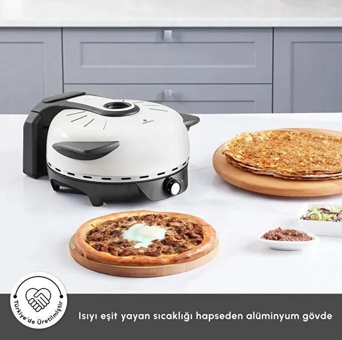 Karaca Gastro 10 in 1 Pizza Pide Lahmacun ve Tandır Ekmeği Makinesi Biodiamond Soft Cream
