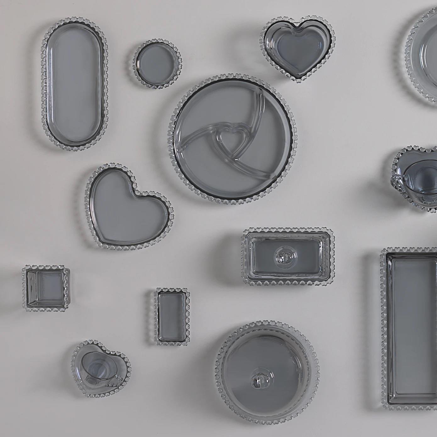 Karaca Glory 30 cm Cam Kayık Tabak Antrasit