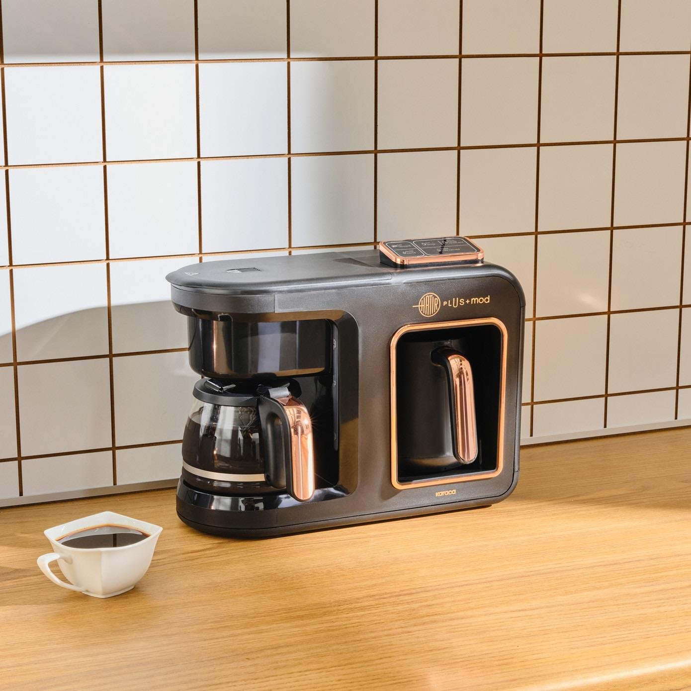 Karaca Gurme Luxury 2.0 Elektrikli Evlilik Paketi Tost, Kahve, Çay Makinesi ve Mutfak Robotu Black Copper