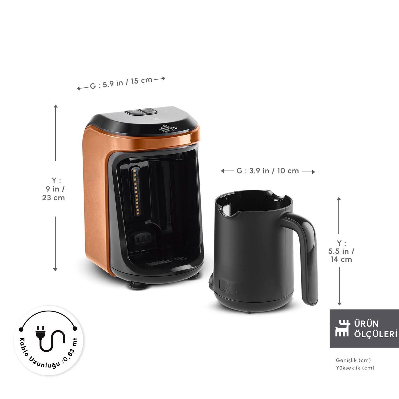 Karaca Hatır Hüps Aroma Sütlü Türk Kahve Makinesi Bronze