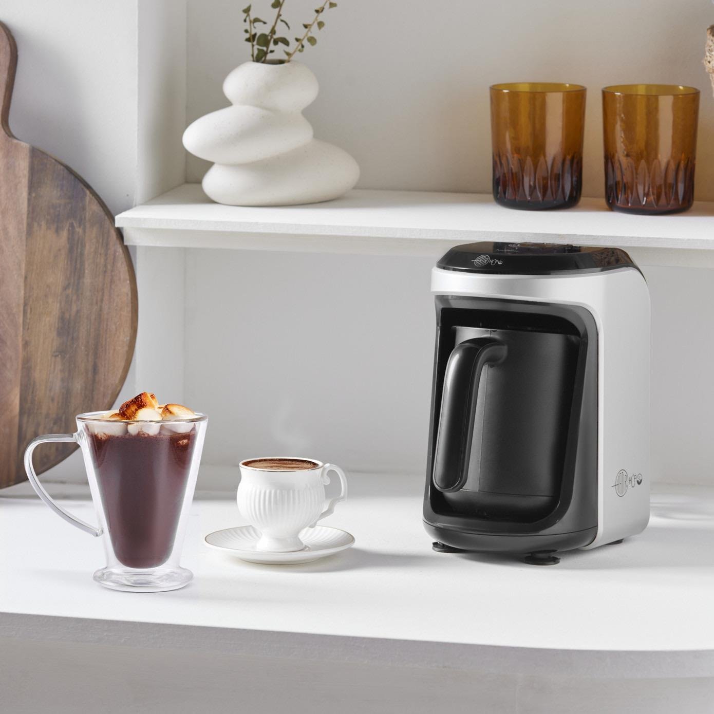 Karaca Hatır Hüps Sütlü Türk Kahve Makinesi Pearl White