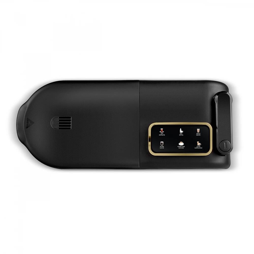 Karaca Hatır Plus Barista Steel 6 in 1 Konuşan Latte Cappuccino ve Közde Türk Kahve Makinesi Mineral Gold