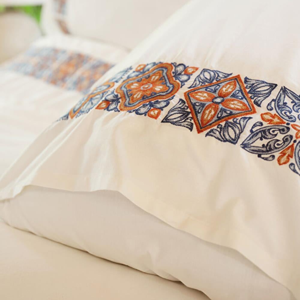 Karaca Home Fleur Multi Tek Kişilik Nakışlı %100 Pamuk Nevresim Takımı