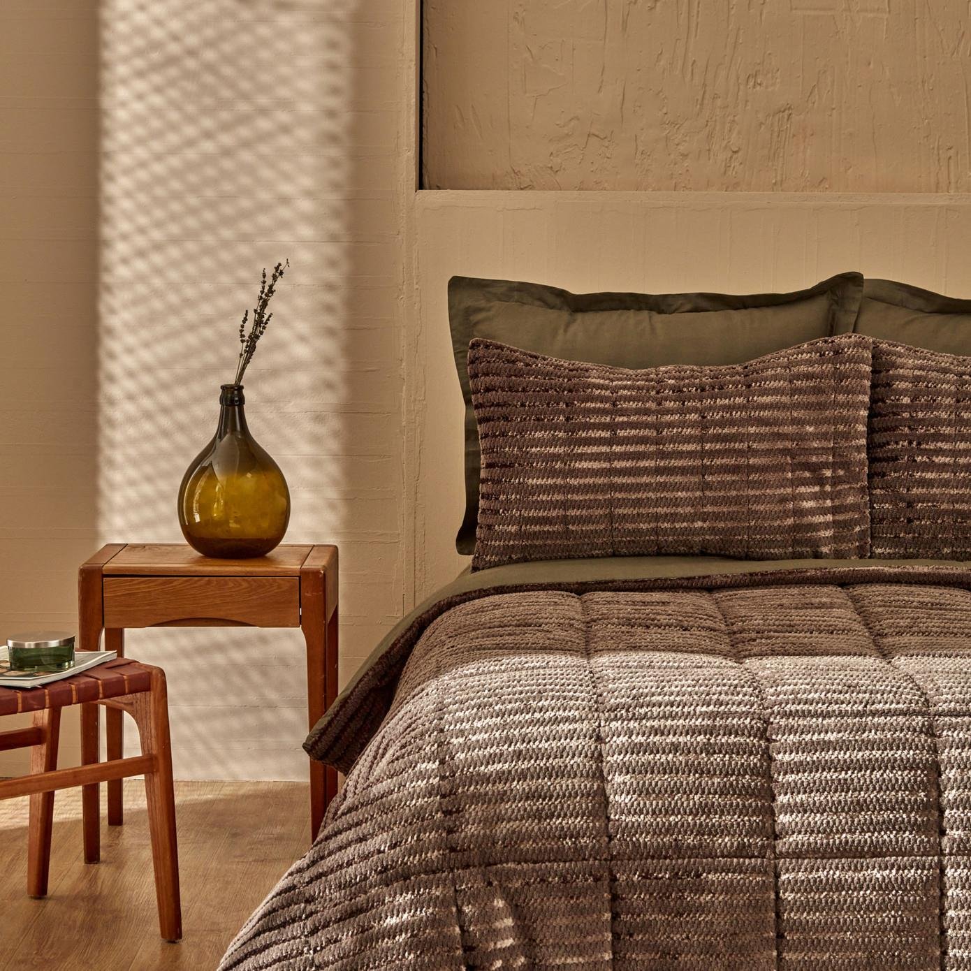 Karaca Home Monroe Çift Kişilik Pure Style Comfort Set Haki