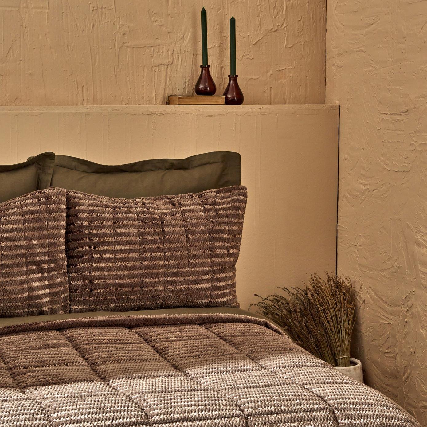 Karaca Home Monroe Çift Kişilik Pure Style Comfort Set Haki