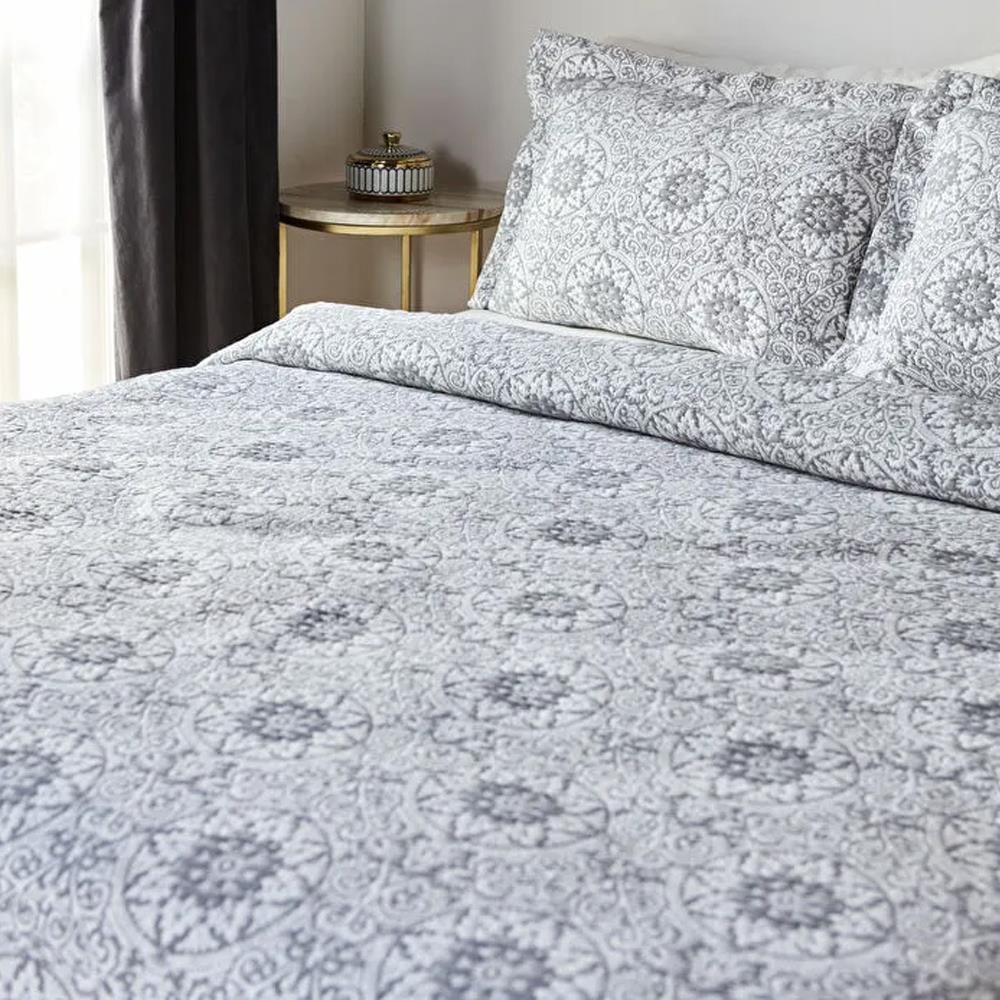 Karaca Home Oriental Çift Kişilik Yatak Örtüsü Set Antrasit